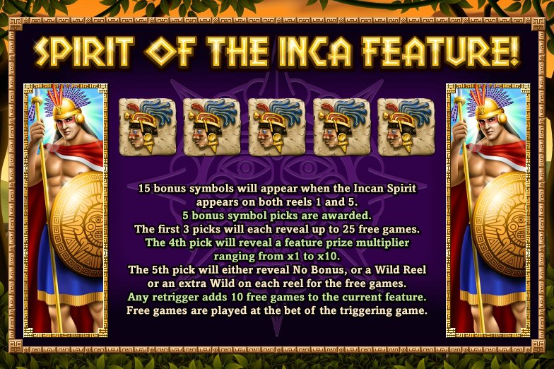 Spirit of the Inca Slot Game